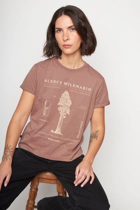 Polera Mira Orgánica Rosada Mujer