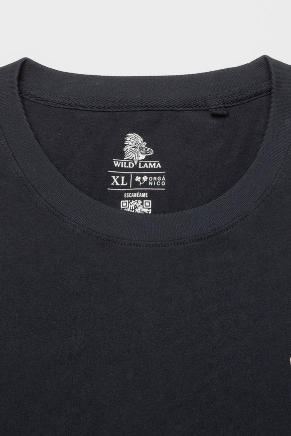 Polera Rolan Orgánica Negra Hombre