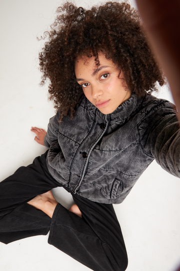 Parka Virae Orgánica Negra Mujer - 0