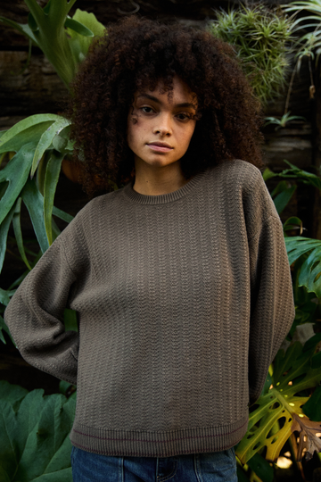 Sweater Noa Orgánico Café Mujer