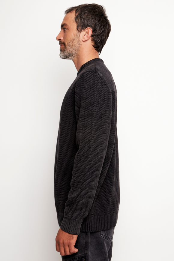 Sweater Rau Orgánico Negro Hombre