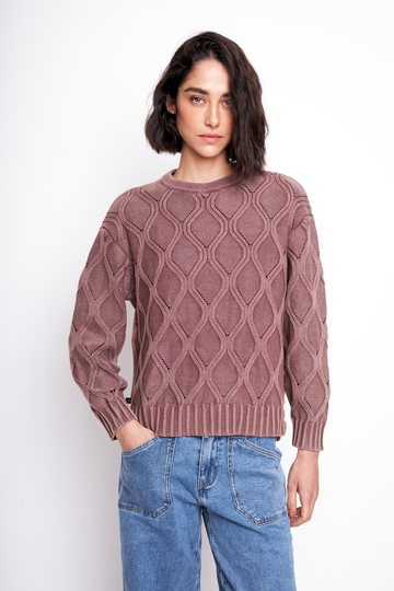 Sweater Trino Orgánico Rosado Mujer - 0