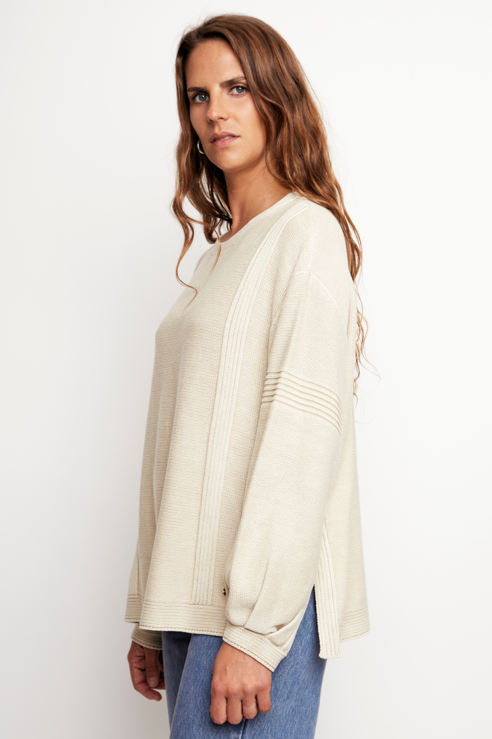 Sweater Viga Orgánico Beige Mujer