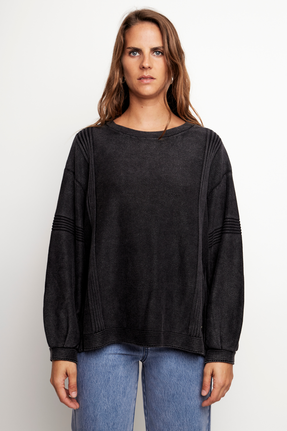 Sweater Viga Orgánico Negro Mujer - 0