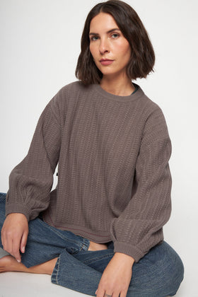 Sweater Noa Orgánico Café Mujer - 0