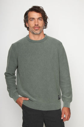 Sweater Toru Orgánico Petróleo Hombre - 0