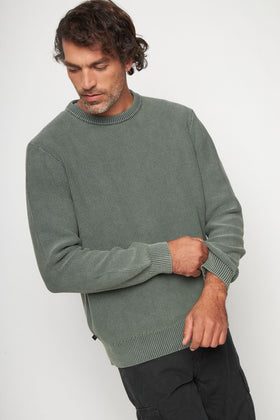 Sweater Toru Orgánico Petróleo Hombre