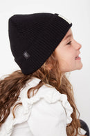 Gorro Neve Con Causa Reciclado Negro Kids-3