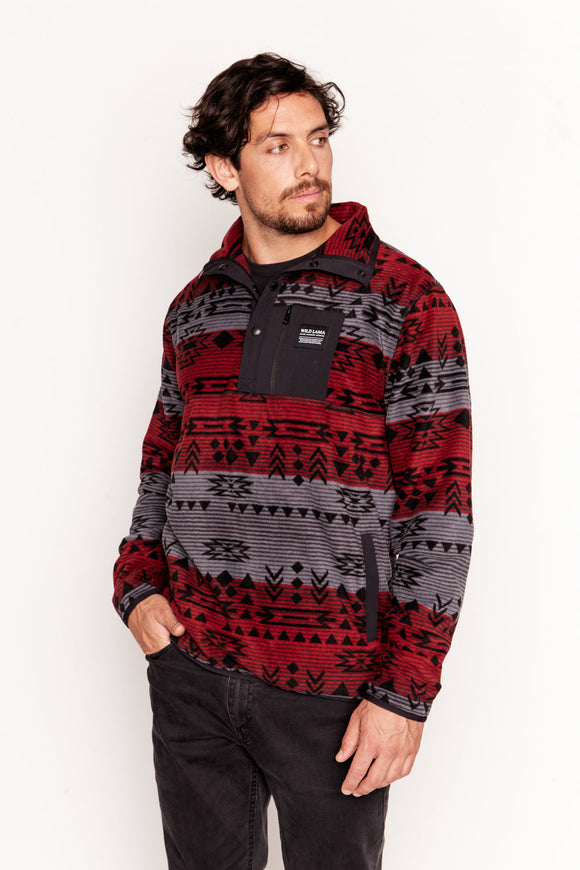 Polar Lava Man Reciclado Burdeo Full Print Hombre | Wild Lama