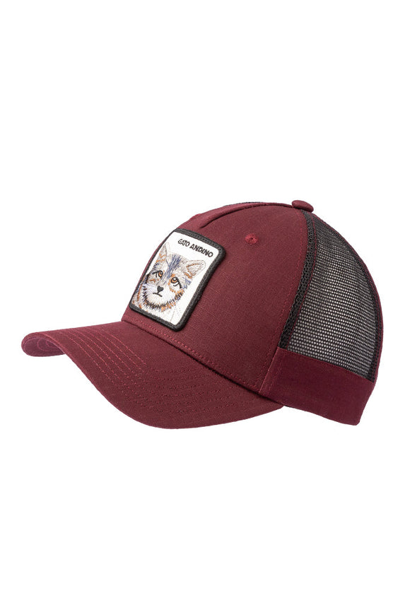 Jockey Gato Andino Ripstop Algodón Orgánico Burdeo