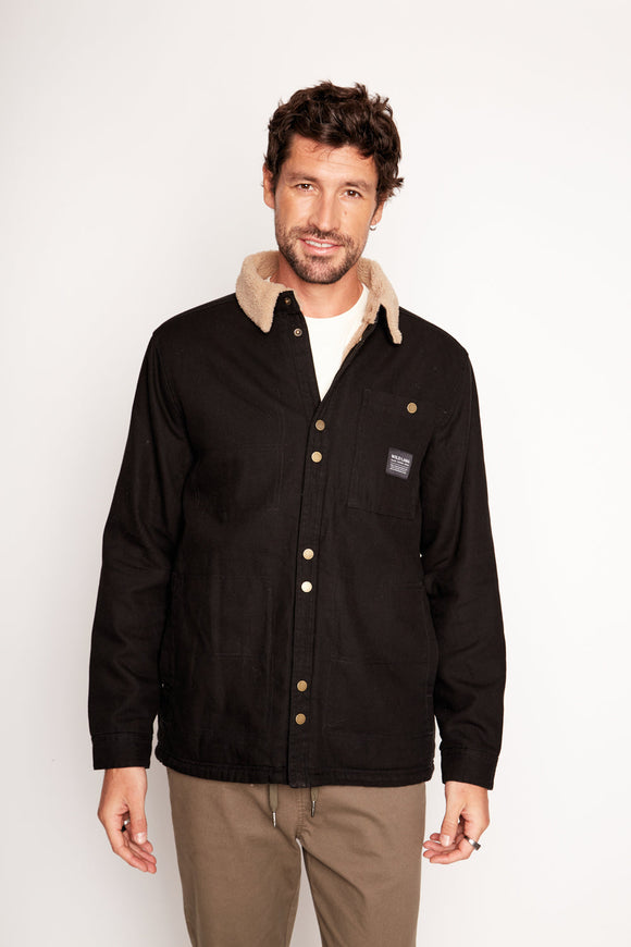 Chaqueta Ulmo Teddy Orgánica Negra Hombre