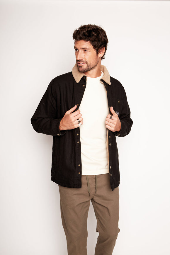 Chaqueta Ulmo Teddy Orgánica Negra Hombre