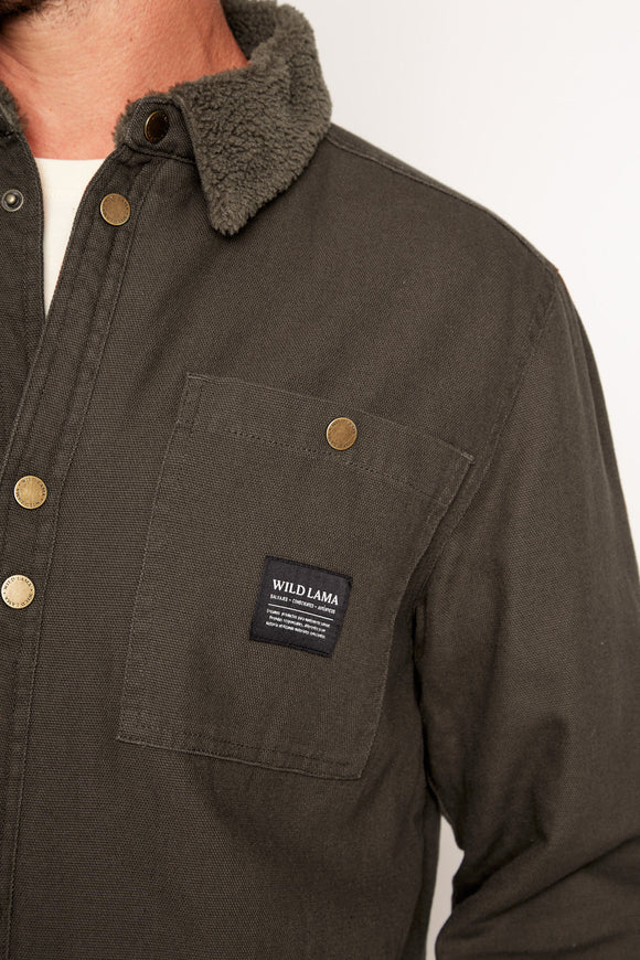 Chaqueta Ulmo Teddy Orgánica Verde Hombre