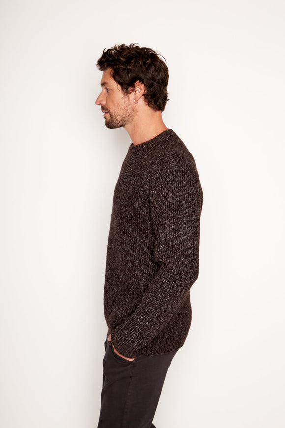 Sweater Avellano Orgánico Negro Hombre