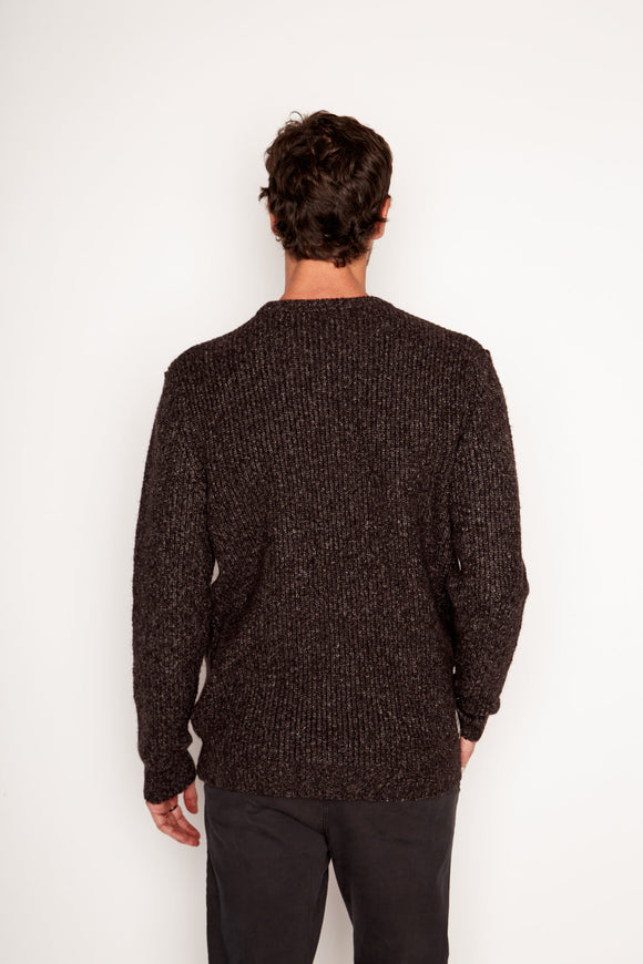 Sweater Avellano Orgánico Negro Hombre