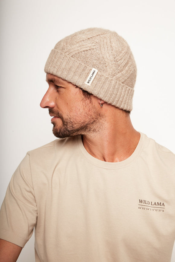 Gorro Cabos Reciclado Beige