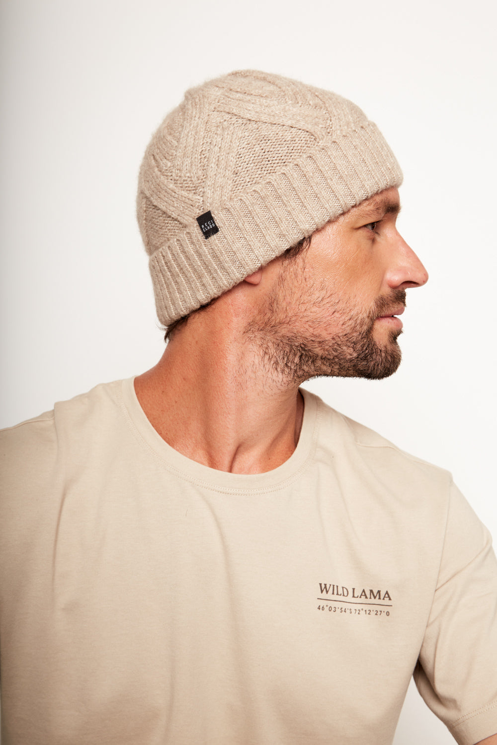 Gorro Cabos Reciclado Beige