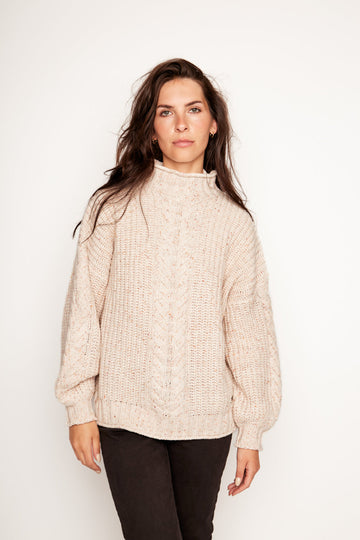 Sweater Treguaco Orgánico Beige Mujer