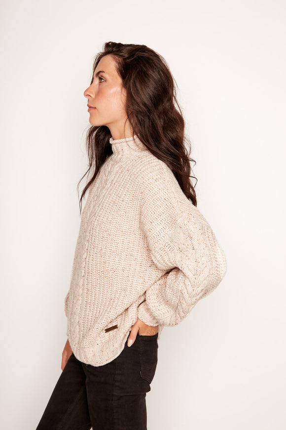 Sweater Treguaco Orgánico Beige Mujer