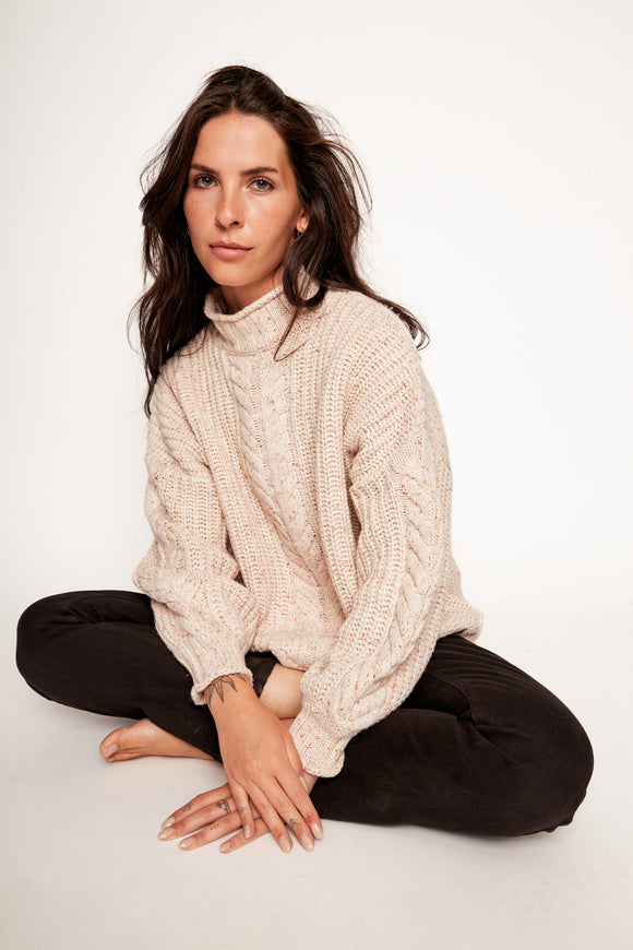 Sweater Treguaco Orgánico Beige Mujer