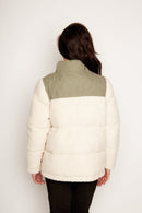 Parka Puffa Teddy Reciclada Beige Mujer-4