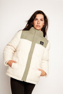 Parka Puffa Teddy Reciclada Beige Mujer-7