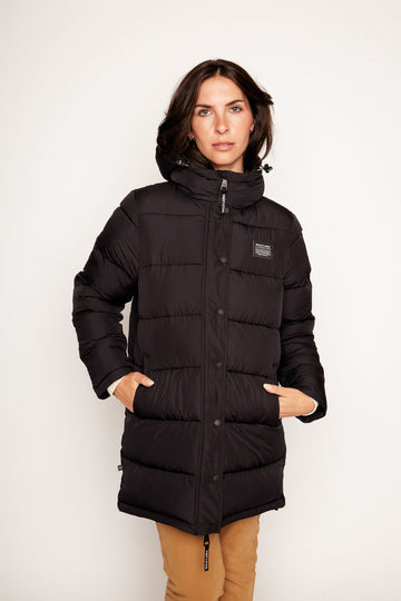 Parka Super Essential Puffa Reciclada Negra Mujer - 0