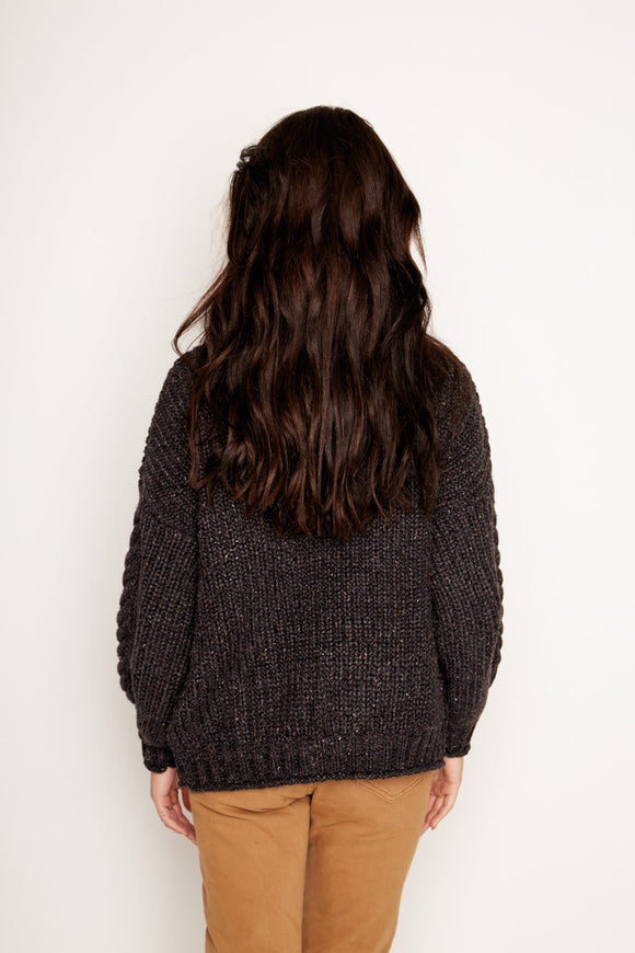 Sweater Treguaco Orgánico Negro Mujer
