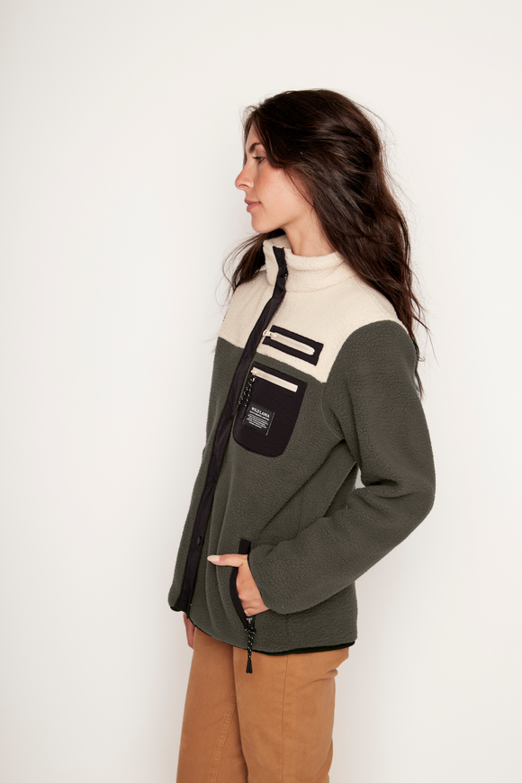 Polar Tambo Reciclada Verde Militar Mujer