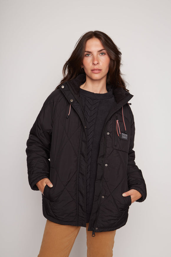 Parka Tramontana Reciclada Negra Mujer