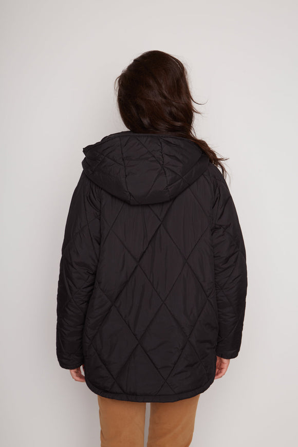 Parka Tramontana Reciclada Negra Mujer