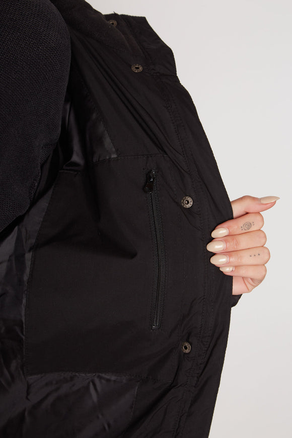 Parka Tramontana Reciclada Negra Mujer