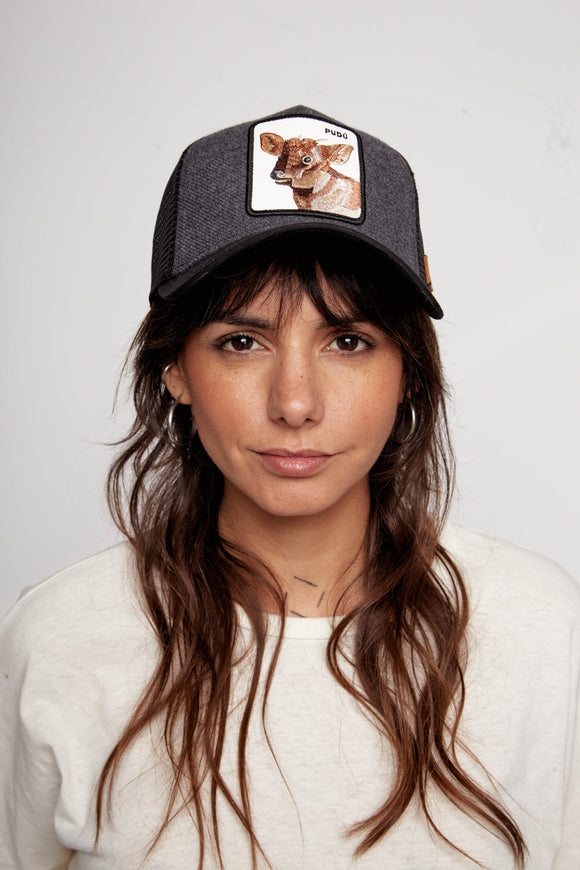 Jockey Animal Trucker Pudú Gris