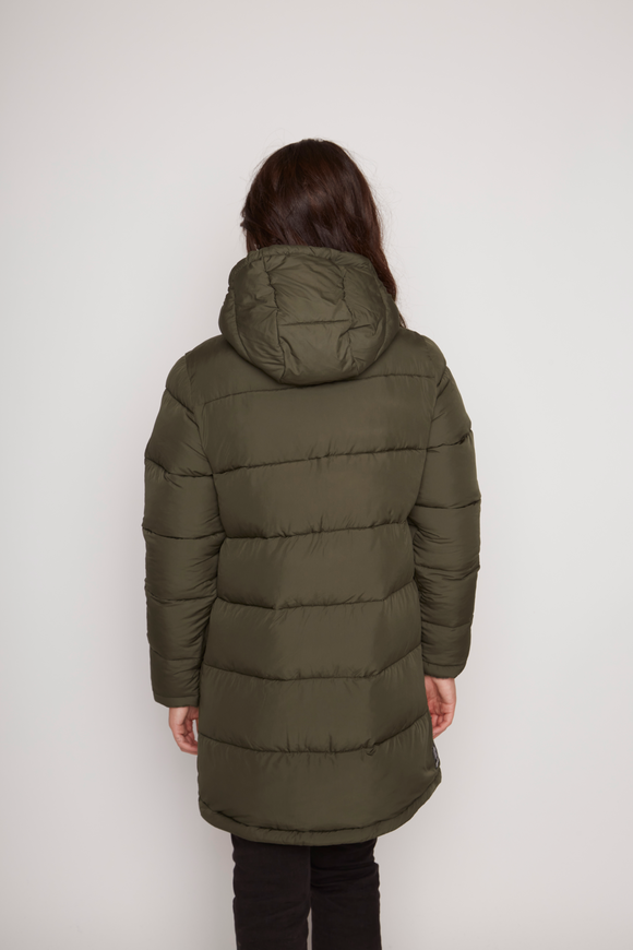 Parka Super Essential Puffa Reciclada Verde Mujer