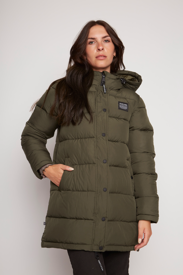 Parka Super Essential Puffa Reciclada Verde Mujer - 0