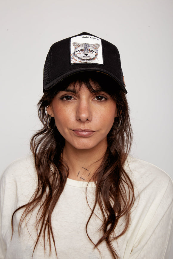 Jockey Gato Andino Algodón Orgánico Negro