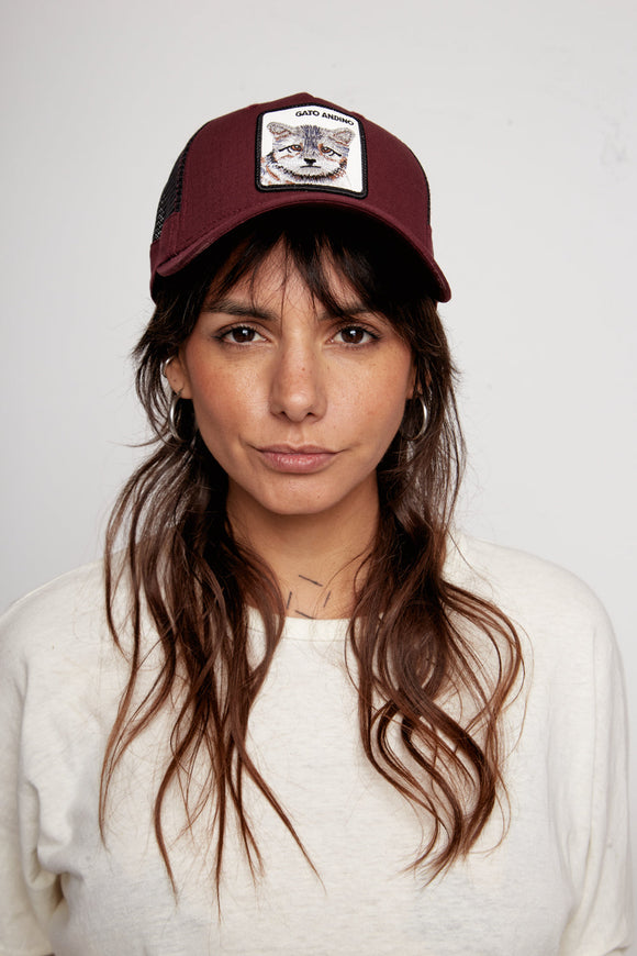 Jockey Gato Andino Ripstop Algodón Orgánico Burdeo