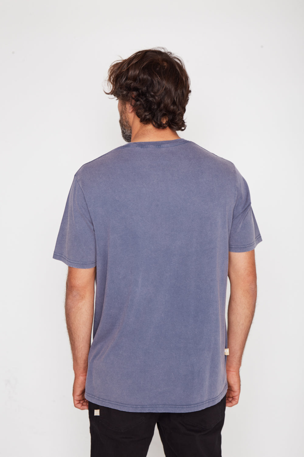 Polera Humos Orgánica Azul Hombre